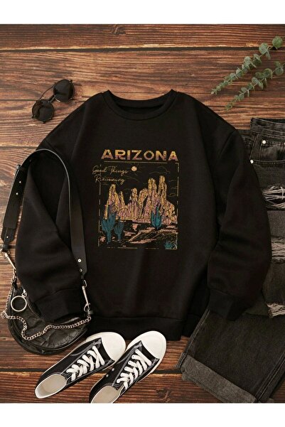 donamod Hanorac unisex negru Arizona Crew Deck Hanorac arizonas