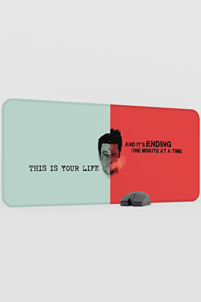 mousepad bastir Fight Club Movie V2 90X40 XXL Gaming Rubber Non-Slip Base Mou...