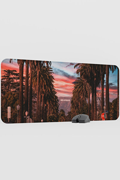mousepad bastir Hollywood Los Angeles Usa V4 90X40 XXL Gaming Rubber Non-Slip...