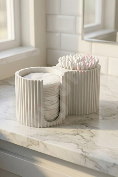 figurio Pamuk ve Kulak Çubuğu Düzenleyici / Minimal Banyo Organizer Seti