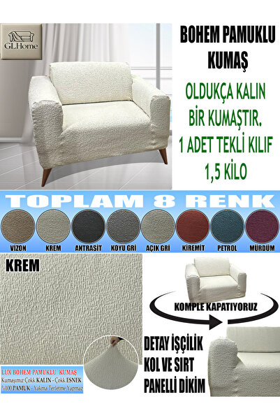 Home LUX BOHEM PAMUKLU KUMAŞ TEKLİ KOMPLE GİYDİRME TEKLİ & BERJER , OLDUKÇA K...