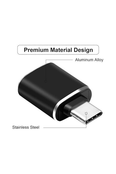 GODESE محول USB إلى USB-C، محول من النوع C إلى USB، متوافق مع الهواتف المحمولة، وأجهزة iPad، وأجهزة الكمبيوتر، وأجهزة الكمبيوتر المحمولة.