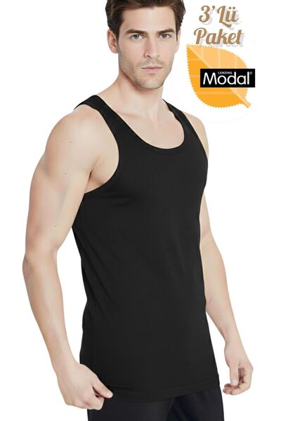 Özten İç Giyim 3-Pack Micro Modal Stretch Fabric Luxury Men's Undershirts Ozt...