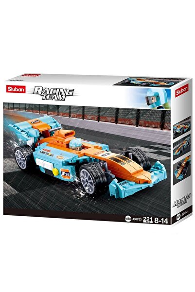 Sluban Set de construcție pentru echipe de curse, 221 de piese