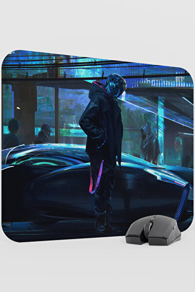 mousepad bastir Digital Cyberpunk City V2 48X40 XL Gaming Rubber Non-Slip Bas...