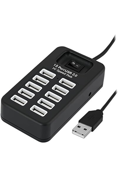 fitto USB 2.0 Hub 10 Ports High Speed