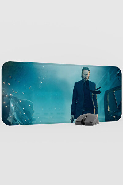 mousepad bastir John Wick V1 70X30 XL Gaming Rubber Non-Slip Base Mouse Pad M...