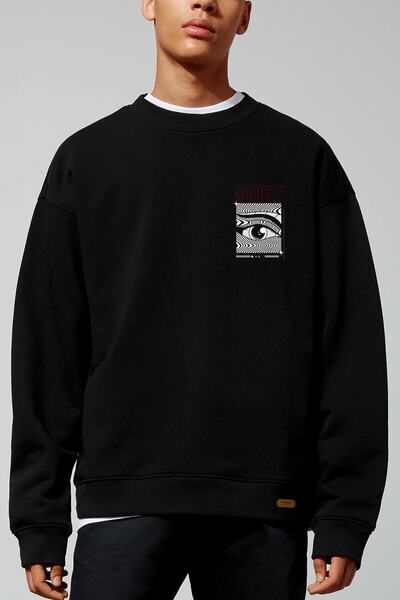 donamod Society supradimensionat Black Swea tricou Adrift88