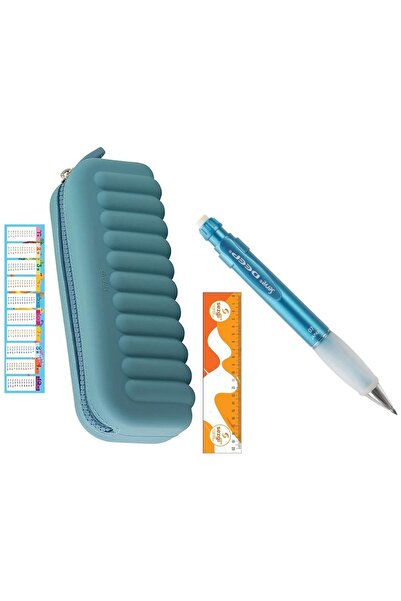 Serve Makı Yumuşak Silikon Kalem Çantası (Mavi) ve Deep Metalik Versatil Kale...