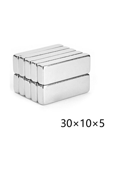 Hdg Köşeli Neodyum Mıknatıs Magnet 30x10x5 mm - 5 adet