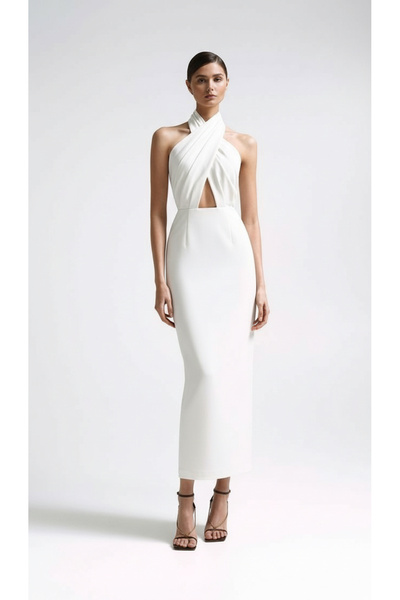 Papillon couture Rhapsody Dress(Beyaz)