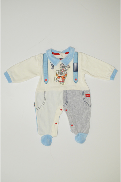 Baby Slon Kids Clup Kışlık kadife yedi cüceler nakışlı çıtçıt kapamalı patikl...