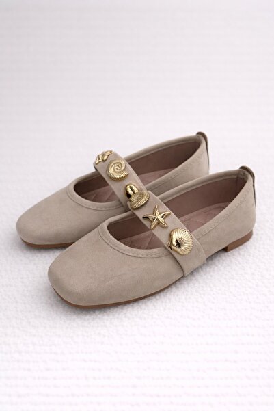 Moda Frato Stella Seashell Belted Ballerina Casual Women's Shoes Mary Jane Ho...