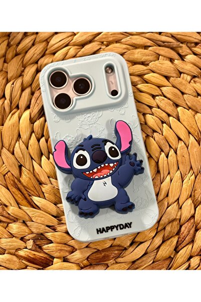 HYPERSOFT حافظة سيليكون ناعمة متوافقة مع آيفون 17 (6.3 بوصة) بنمط ستيتش اللطي...