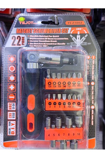 Generic طقم مفكات براغي مكون من 22 قطعة في 1 مع سقاطة مرنة