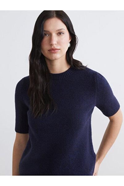 LC Waikiki Navy Blue Crew Neck Women's Knitwear Sweater