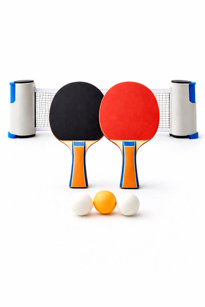 Janissary Masa Tenisi Seti – 2 Adet Raket, 3 Adet Top ve Taşınabilir Masa Ten...