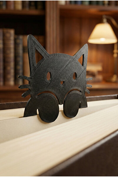 Vision Craft علامة كتاب على شكل قطة لطيفة - منتج طباعة ثلاثية الأبعاد