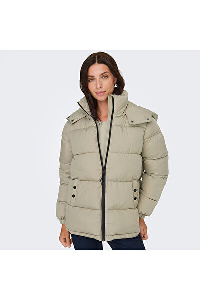 LC Waikiki Esta Life Padded Women's Beige Hooded Jacket