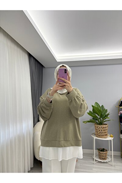 STİLSEN TAŞLI PLİSELİ SWEAT