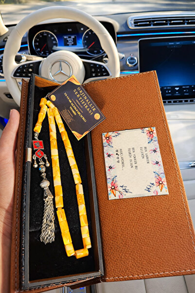 A-STİL TAKI Men's Gift Box Large Capsule Cut Embroidered Tassel Beirut Amber ...