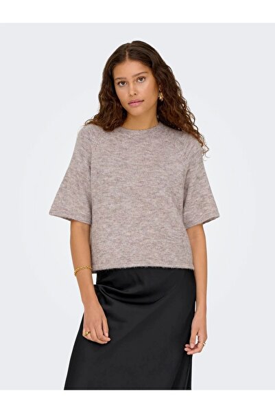 ONLY Onlazu 2/4 Raglan O-Neck Knt Yarım Kollu Bisiklet Yaka Kadın Triko Kazak...