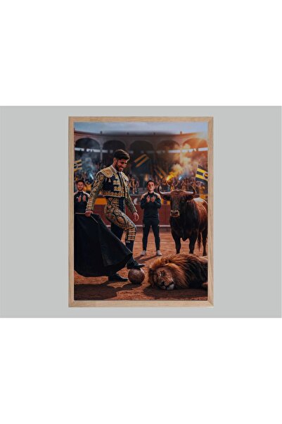 MOR TABLO Marco Asensio Ahşap Çerçeveli Tek Parça Dekoratif Tablo