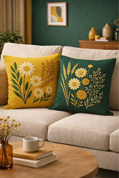 Bertille Home Σετ με 4 μαξιλαροθήκες με ψηφιακή εκτύπωση διπλής όψης (εμφάνισ...