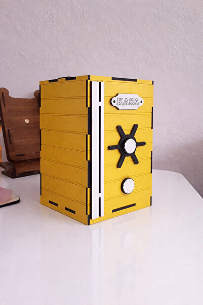 Home Dekoratif Ahşap Kasa Görünümlü Kumbara ve Saklama Kutusu – Şifreli Tasar...