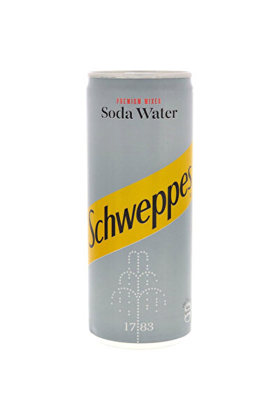 Schweppes soda water cans, 250 ml