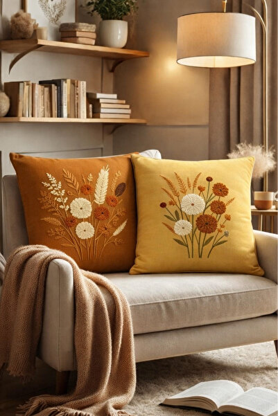 Bertille Home Double Side Digital Printed Set of 4 Throw Pillow Covers (Punch...