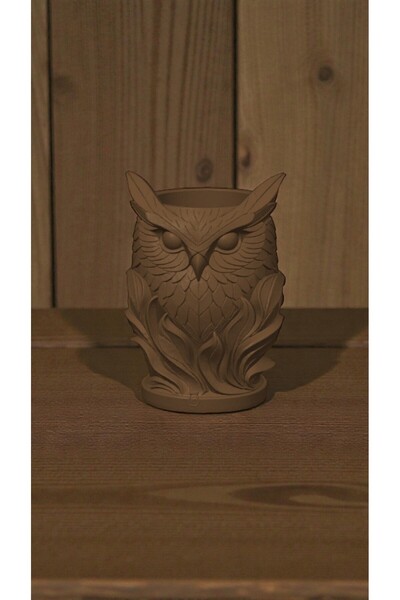 krh 3d print Decorative Owl Pen Holder |   Desktop Pen Organizer |   Stylish ...