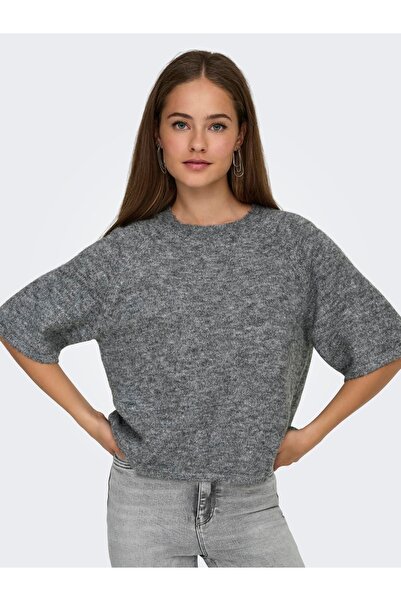 ONLY Onlazu 2/4 Raglan O-Neck Knt Yarım Kollu Bisiklet Yaka Kadın Triko Kazak...