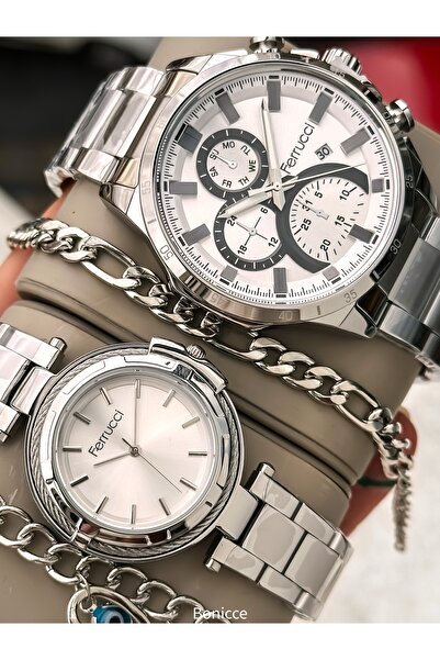 Ferrucci Valentine's Day Gift,Silver Color Steel Cord, in Gift Package (Separ...