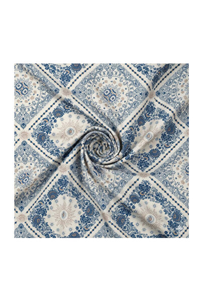 podyum baskı Blue Ethnic Patterned Digital Printed Upholstery Sofa Fabric, Th...