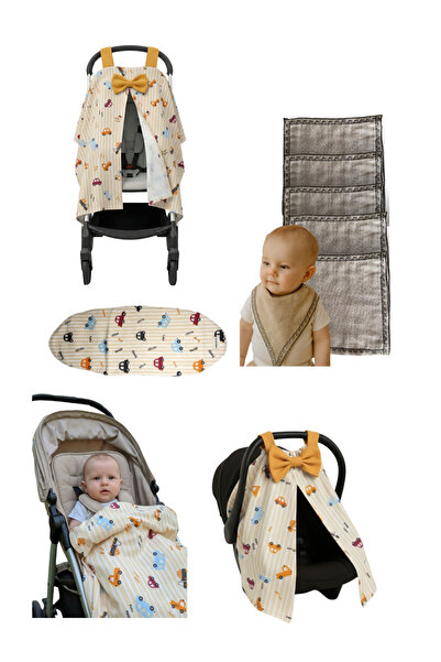 Çimen Butikk طقم خروج من المستشفى مكون من 5 قطع للأولاد حديثي الولادة - بنمط ...