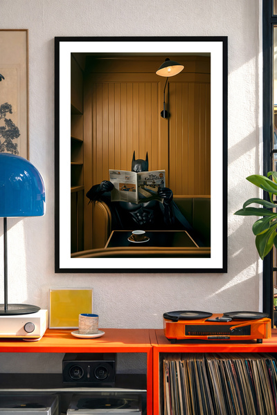 Koi Art Design Siyah Çerçeveli Tek Parça Modern Karışık Troll Temalı Yüksek K...