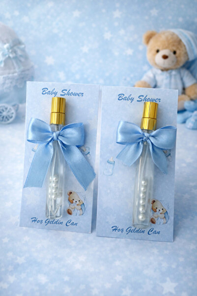 MyWorldorganization Hediyelik incili, Mavi fiyonklu kolonya şişesi, Baby show...
