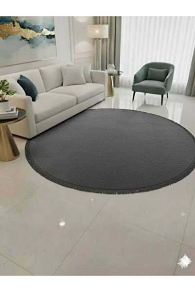 ALTUN CARPET Covor rotund din pluș, cu margini drepte, anti-alunecare, pentru...