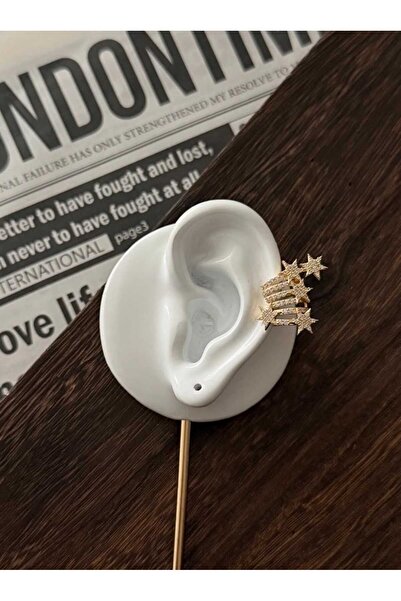 Bubbleatelier Çelik Mini Yıldız Detaylı Earcuff
