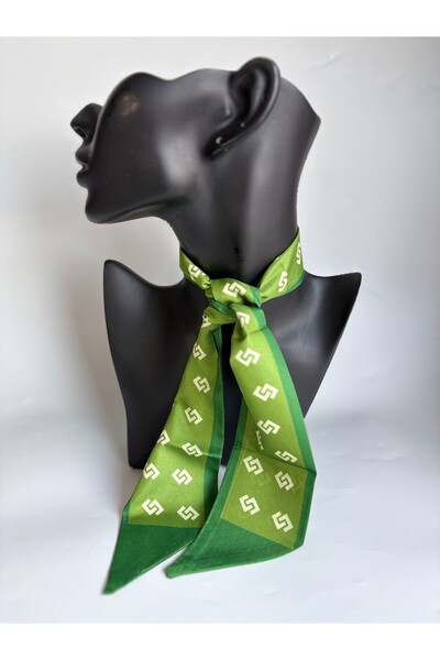 BHR AKSESUAR وشاح رفيع منقوش، شريط (6×85 سم)