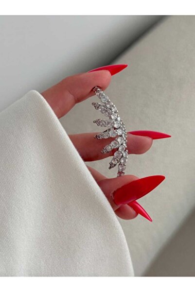 Bubbleatelier Zirkon Taş Lunny Gümüş Earcuff