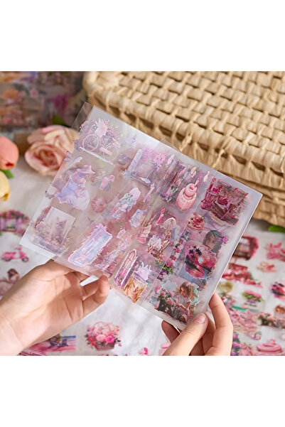 Kolbi Craft 2 Sayfa 12 Adet Şeffaf Pembe Yaz Sticker Bullet Journal Scrapbook...