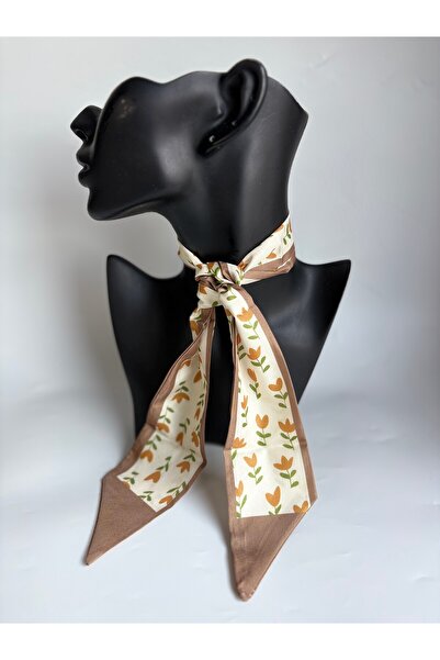 BHR AKSESUAR وشاح رفيع منقوش، شريط (6×85 سم)