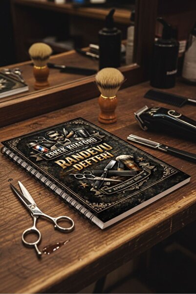 İmajmix دفتر مواعيد حلاقة الرجال A5 – غلاف حلزوني، لتتبع العملاء اليومي وجدول...