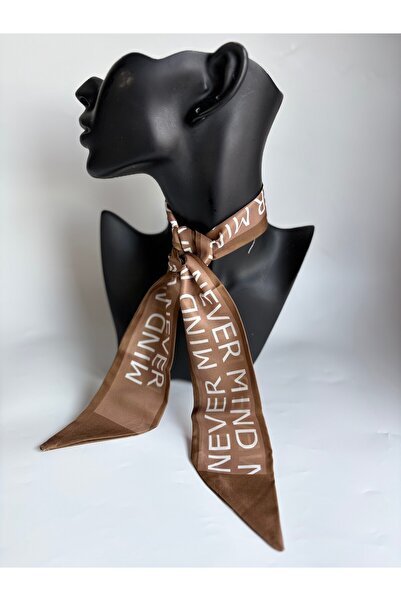 BHR AKSESUAR وشاح رفيع منقوش، شريط (6×85 سم)