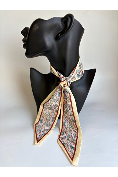 BHR AKSESUAR وشاح رفيع منقوش، شريط (6×85 سم)