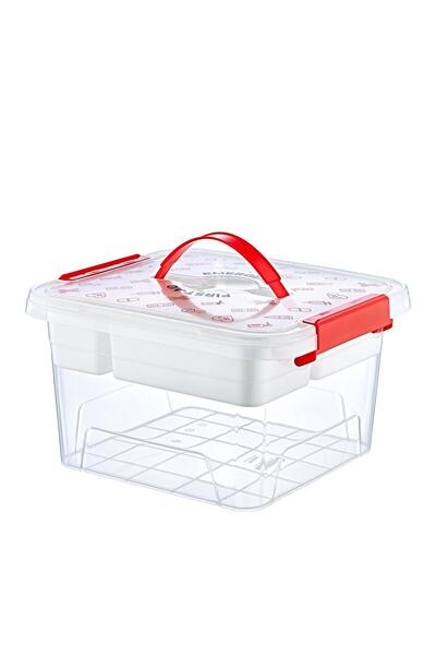 Saatistan Renkli Dikiş ve Hobi Eşyası Kutusu, 6 litrelik depolama alanı