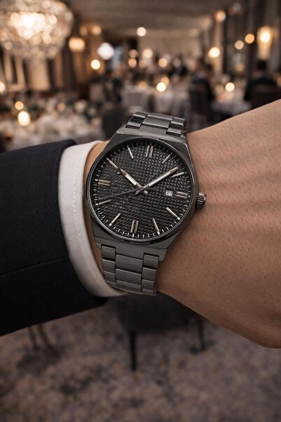 LOOQ Çelik Kordon Takvimli Erkek Kol Saati