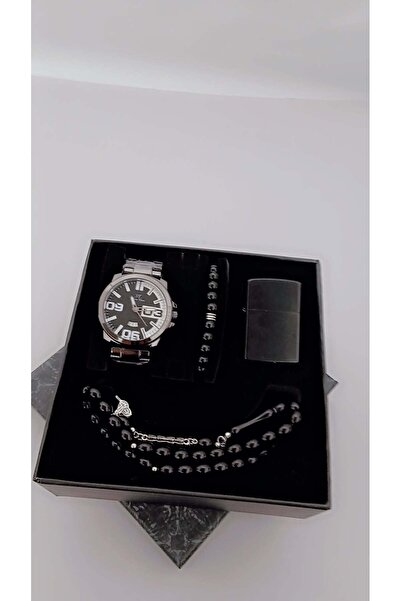 shop Erkek saat bileklik tesbih çakmak set